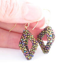 Load image into Gallery viewer, Open Hexahedron Earrings, small
