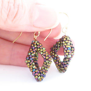 Open Hexahedron Earrings, small