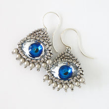 Load image into Gallery viewer, Swarovski Crystal Evil Eye Charm Earrings