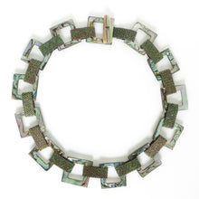 Load image into Gallery viewer, Paua Shell Square Links Necklace
