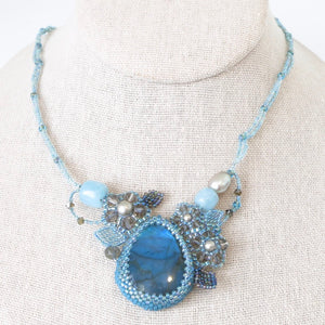 Labradorite Flower Necklace