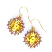 Load image into Gallery viewer, Soft Square Crystal Bezeled Earrings