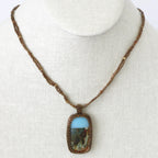 Amazonite/Jasper Cabochon Necklace