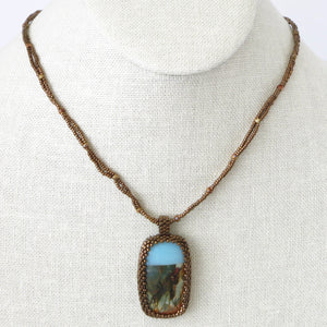 Amazonite/Jasper Cabochon Necklace