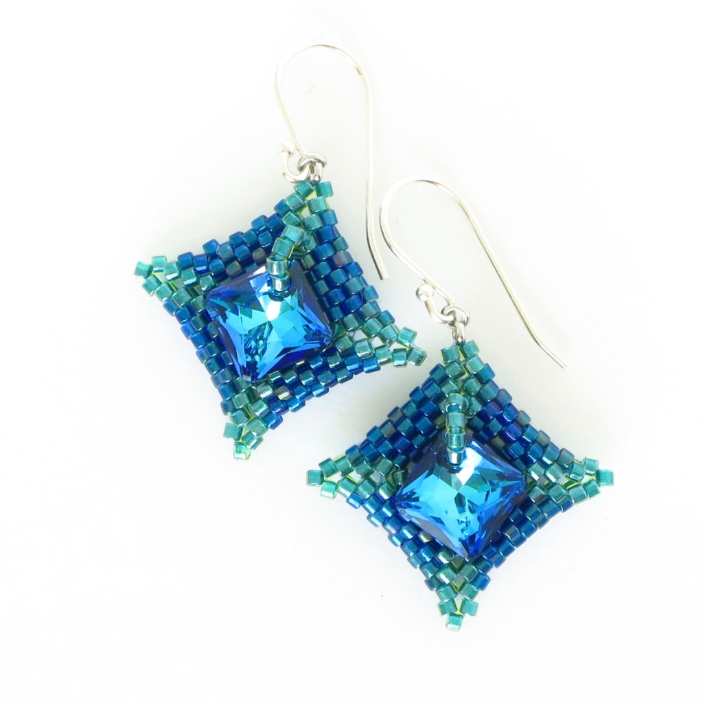 Bermuda Blue Diamond Earrings