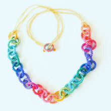 Load image into Gallery viewer, Interlocking Rainbow Links Necklace