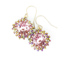 Load image into Gallery viewer, Soft Square Crystal Bezeled Earrings