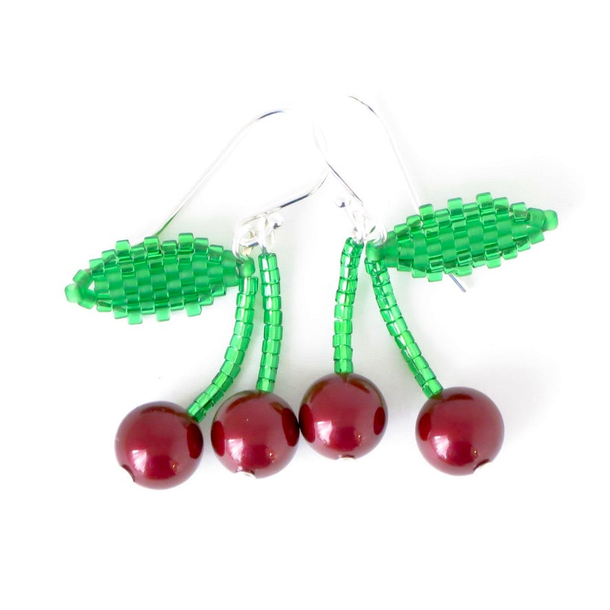 Double Cherry Earrings