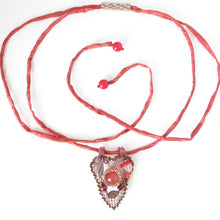 Load image into Gallery viewer, Mermaid Heart Pendants on Silk Cord