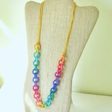 Load image into Gallery viewer, Interlocking Rainbow Links Necklace