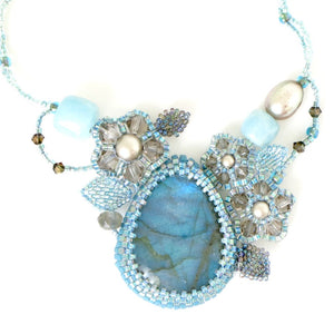 Labradorite Flower Necklace
