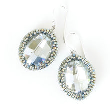Load image into Gallery viewer, Vintage Swarovski Rhinestone Leaf Earrings