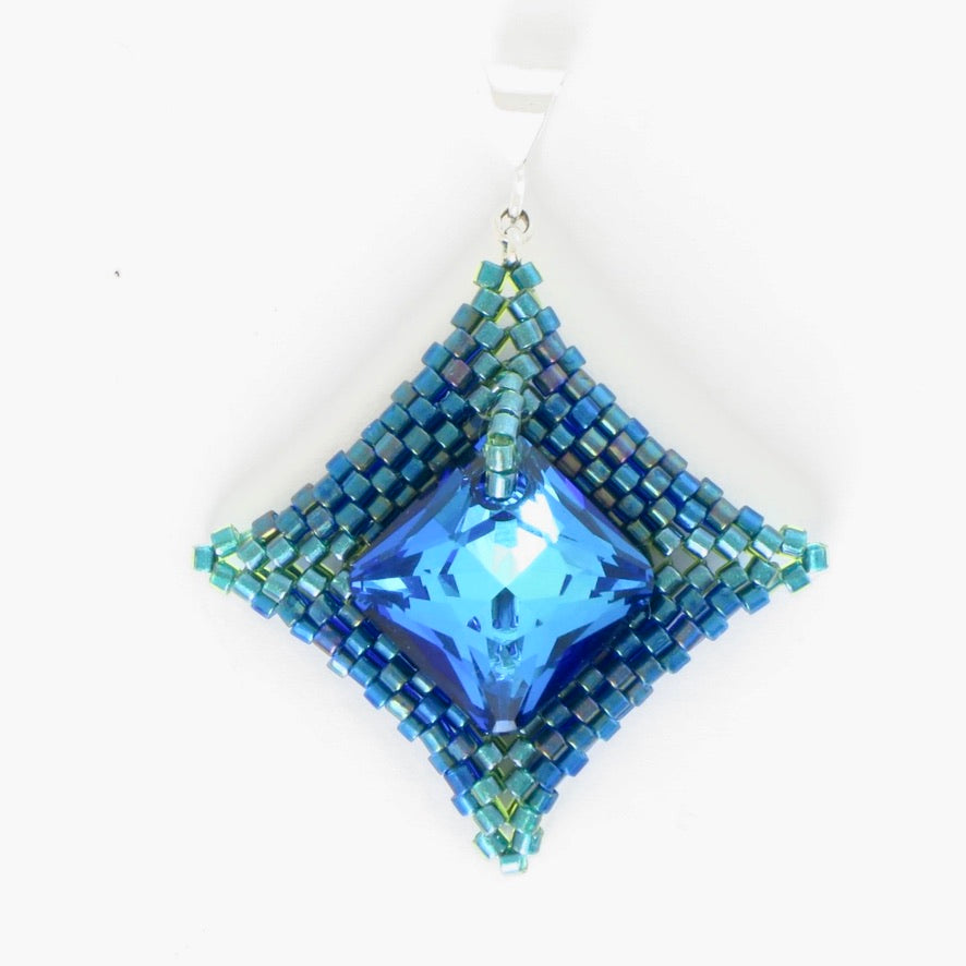 Bermuda Blue Diamond Pendant Necklace