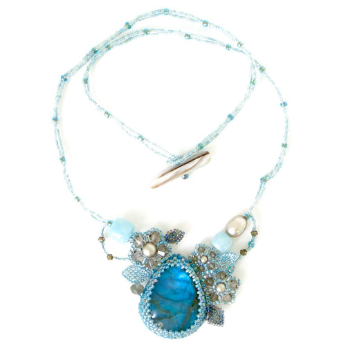 Labradorite Flower Necklace