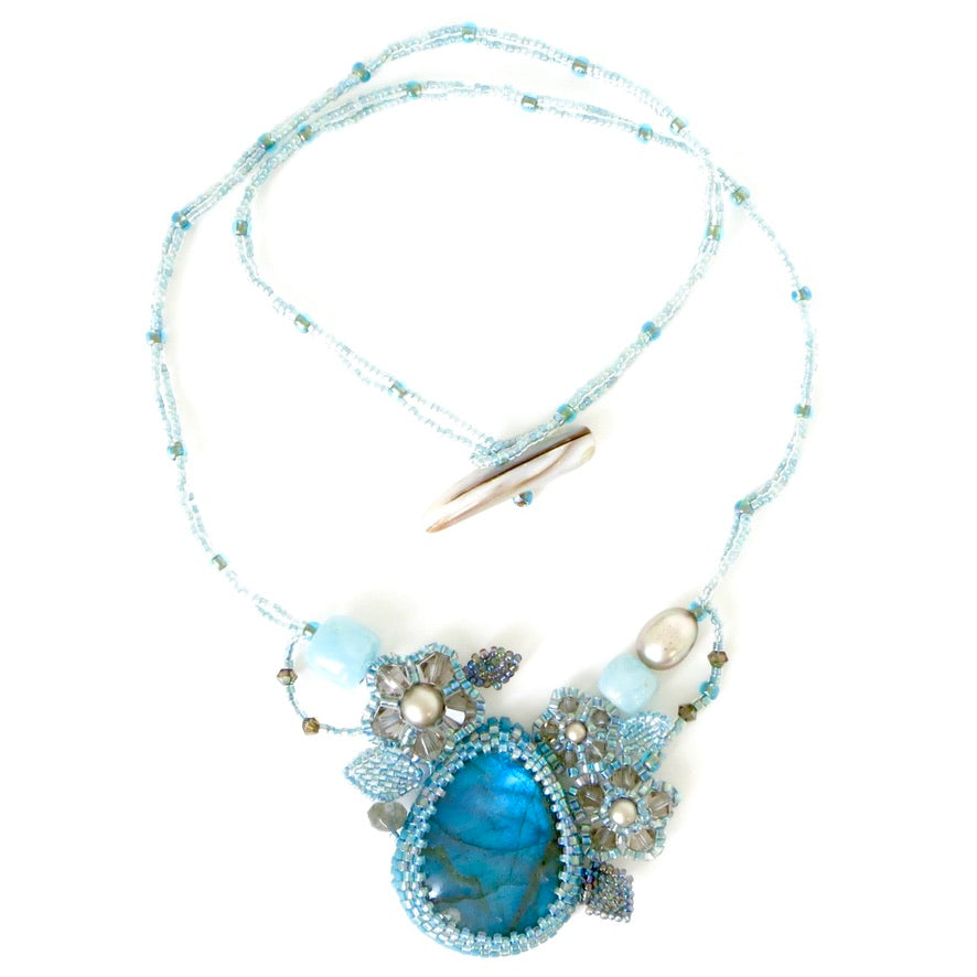 Labradorite Flower Necklace