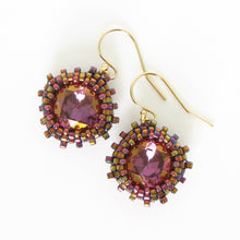 Load image into Gallery viewer, Soft Square Crystal Bezeled Earrings