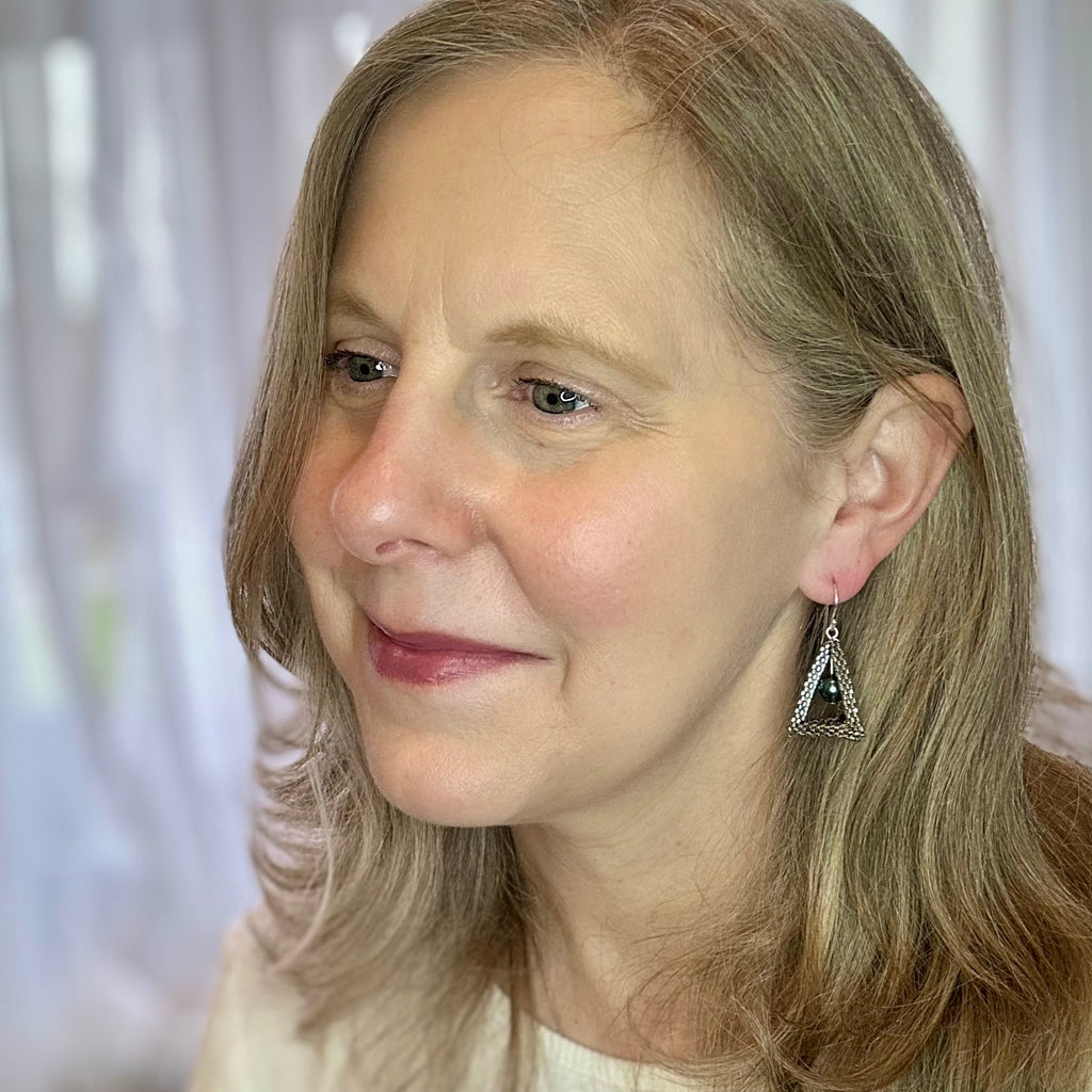 Elongated Tetrahedron Earrings