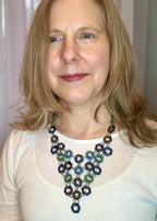 Hexagonal Links Bib Necklace