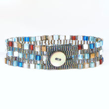 Load image into Gallery viewer, Watercolor Cubes Button Bracelet