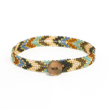 Load image into Gallery viewer, Extra Narrow Chevron Button Bracelet