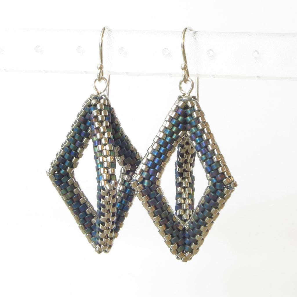 Open Hexahedron Earrings, large