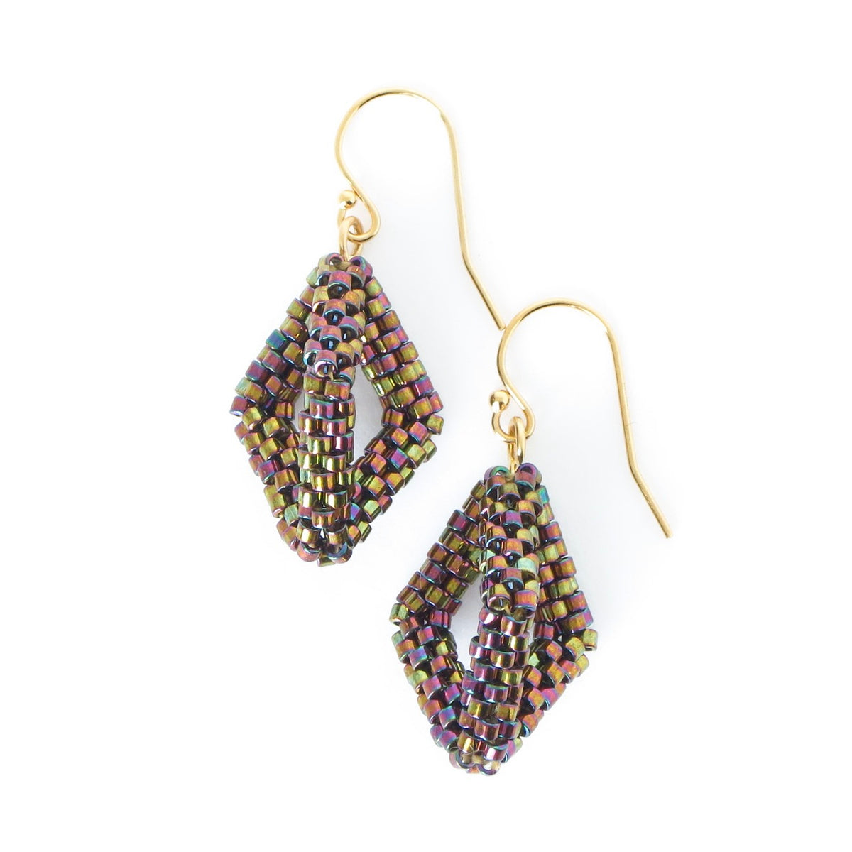 Open Hexahedron Earrings, small
