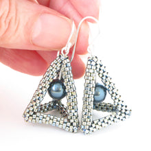 Load image into Gallery viewer, Elongated Tetrahedron Earrings