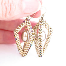 Load image into Gallery viewer, Open Hexahedron Earrings, asymmetric