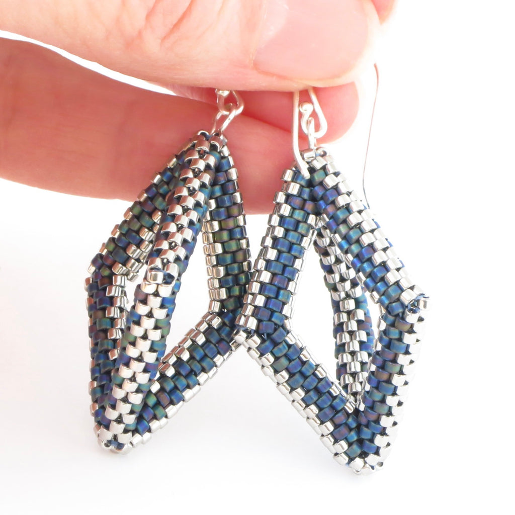 Open Hexahedron Earrings, large