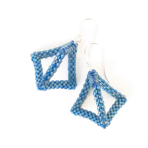 Square Open Hexahedron Earrings, large