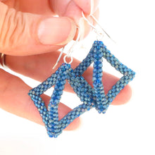 Load image into Gallery viewer, Square Open Hexahedron Earrings, large
