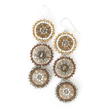 Load image into Gallery viewer, Triple Drop Mixed Metals Earrings