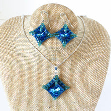 Load image into Gallery viewer, Bermuda Blue Diamond Pendant Necklace