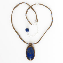 Load image into Gallery viewer, Lapis Lazuli Oval Cabochon Necklace