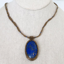 Load image into Gallery viewer, Lapis Lazuli Oval Cabochon Necklace