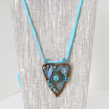 Load image into Gallery viewer, Mermaid Heart Pendants on Silk Cord