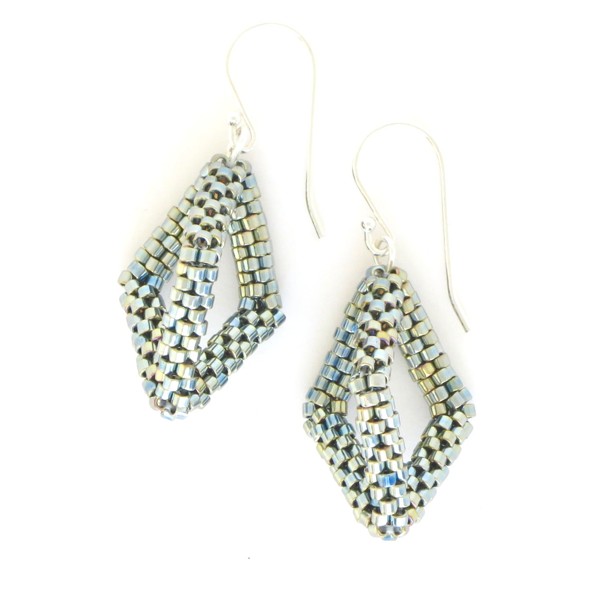 Open Hexahedron Earrings, medium