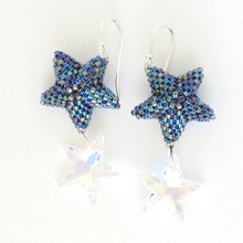 Load image into Gallery viewer, Double Drop Star Earrings