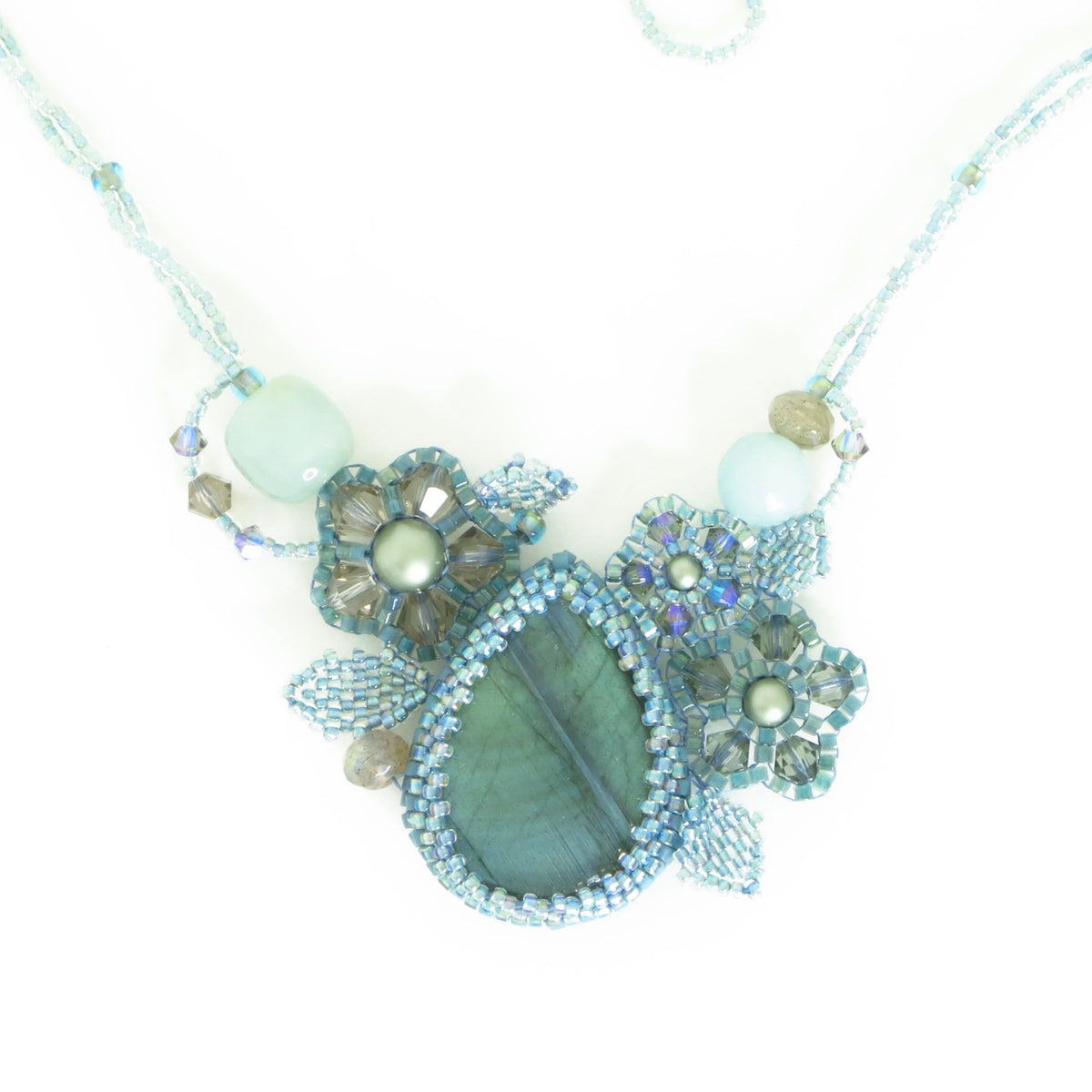 Labradorite Flower Necklace