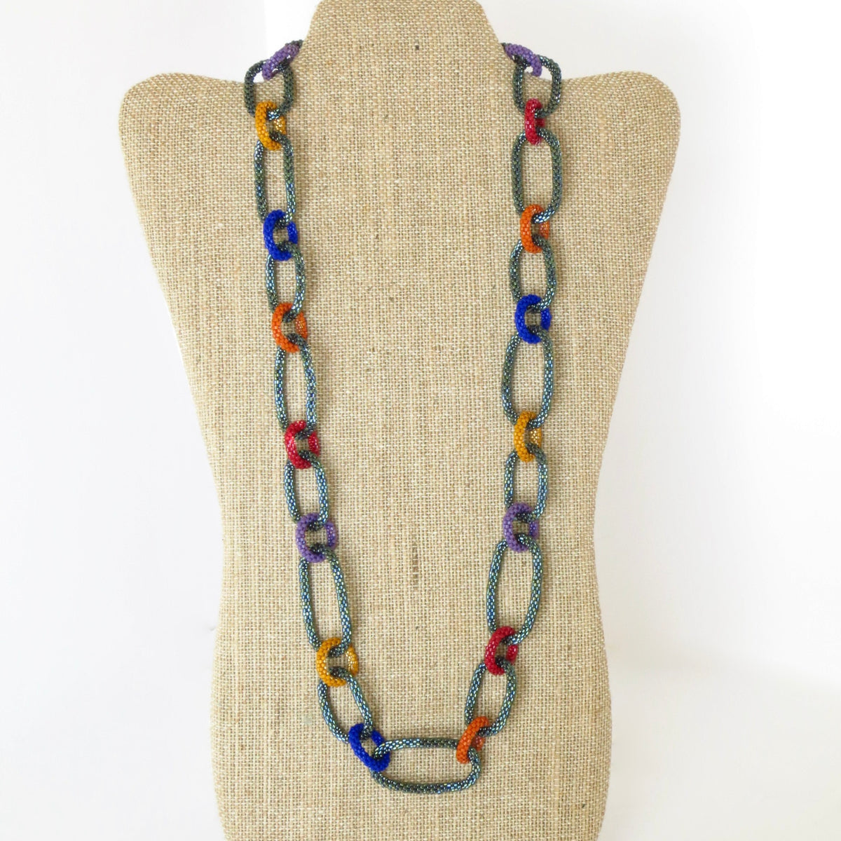 Long and Short Oval Links Necklace