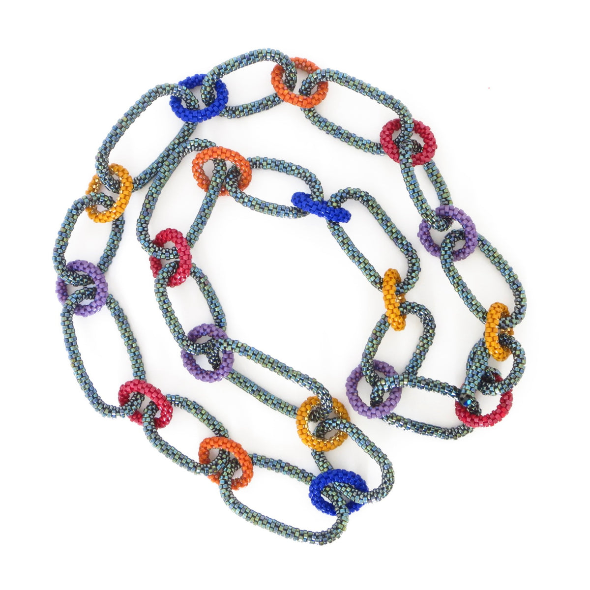 Long and Short Oval Links Necklace