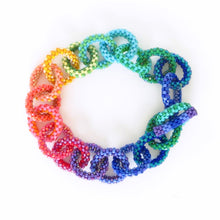 Load image into Gallery viewer, Interlocking Rainbow Links Bracelet