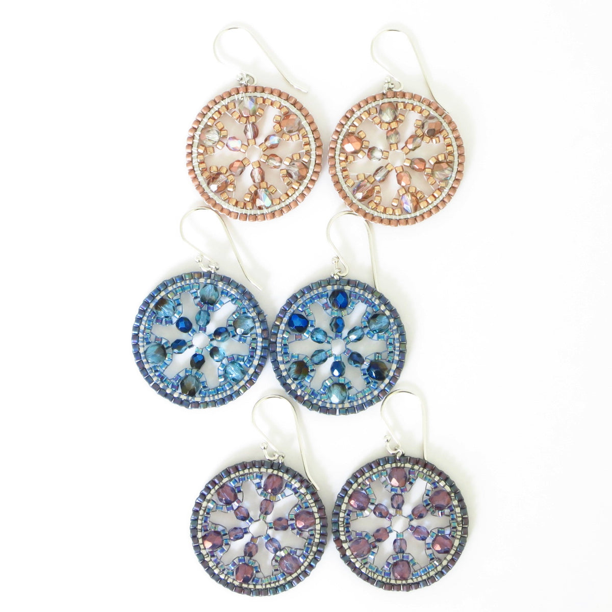 Downloadable PATTERN Summer Snowflakes Earrings