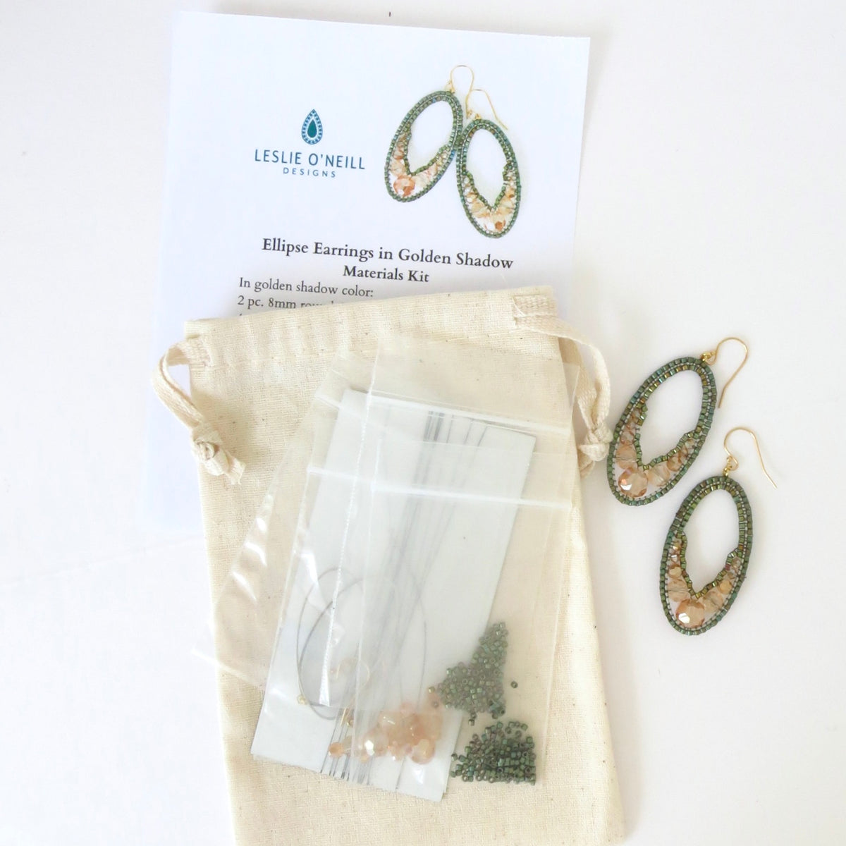 Ellipse Earrings BUNDLE, pattern and kit
