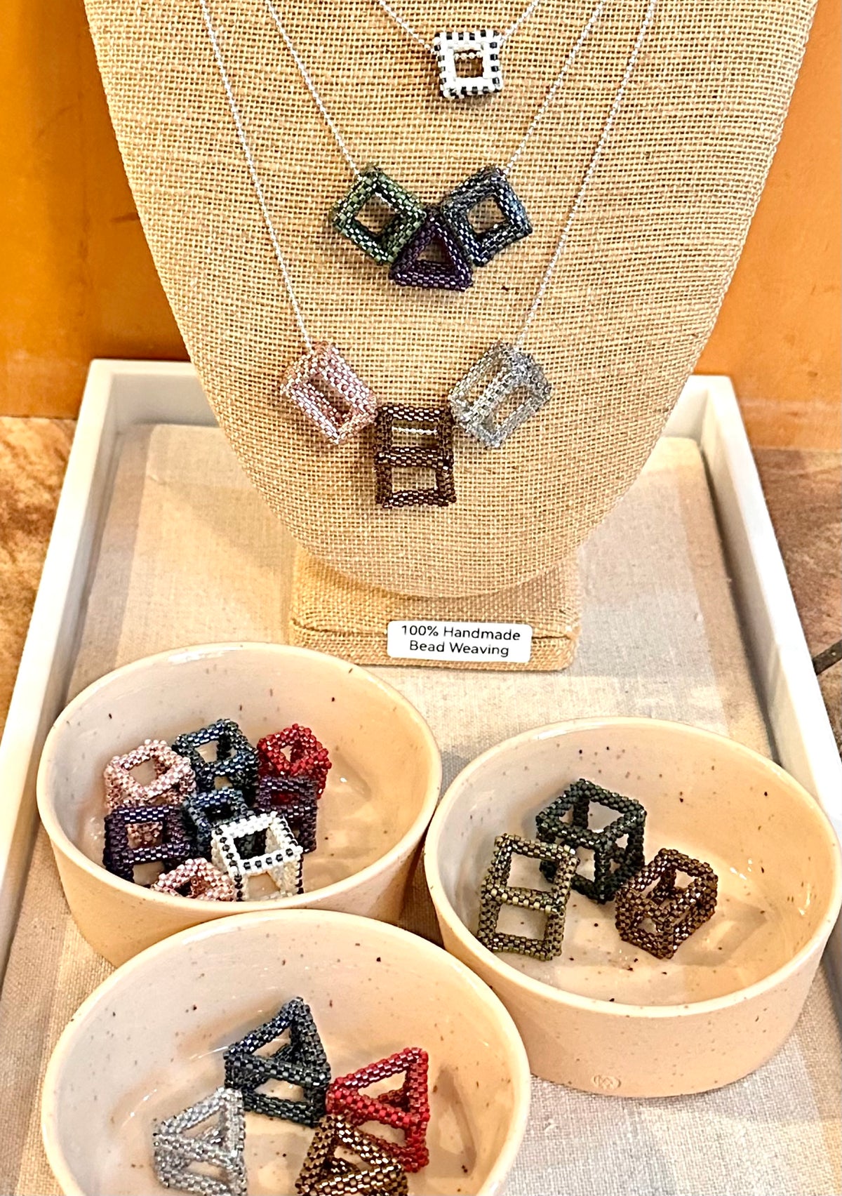 Open 3D Geometric Shapes Pendants