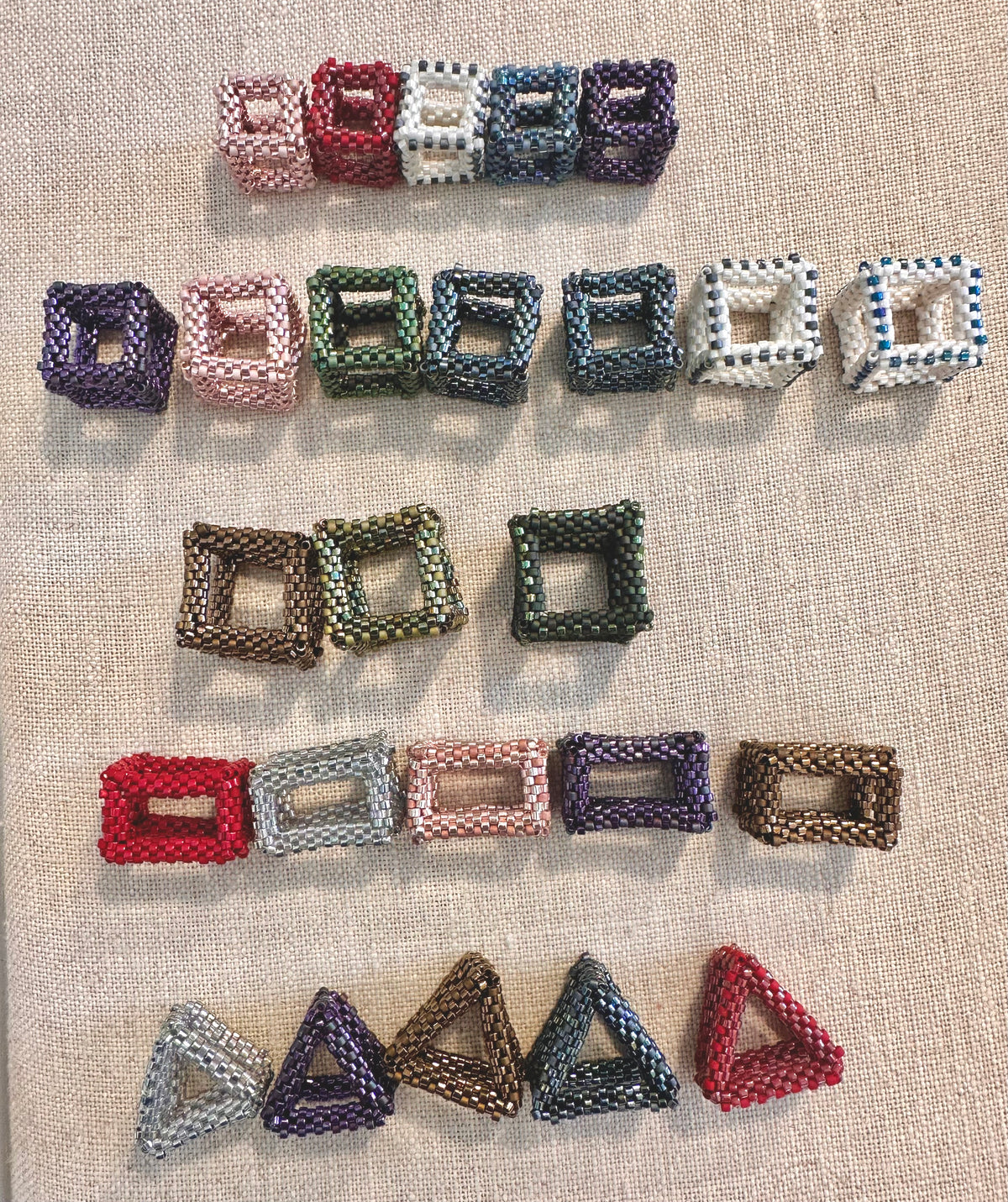Open 3D Geometric Shapes Pendants