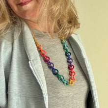 Load image into Gallery viewer, Interlocking Rainbow Links Necklace