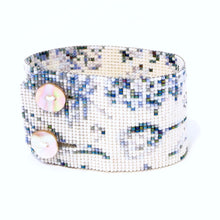 Load image into Gallery viewer, Wide Blue Toile de Jouy Cuff