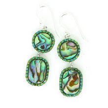 Load image into Gallery viewer, Double Drop Iridescent Shell Earrings