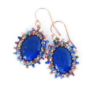 Oval Lapis Lazuli CabochonEarrings